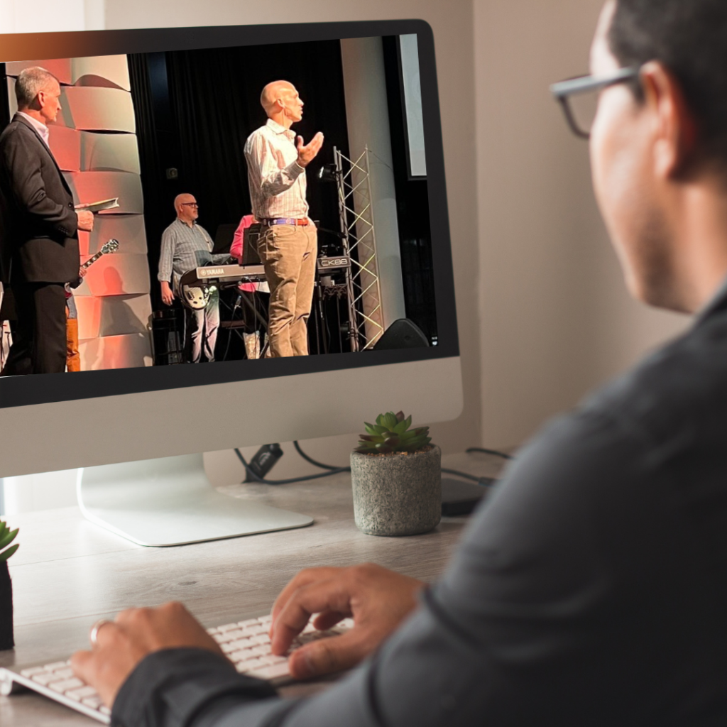 Watching the Harrison worship service online