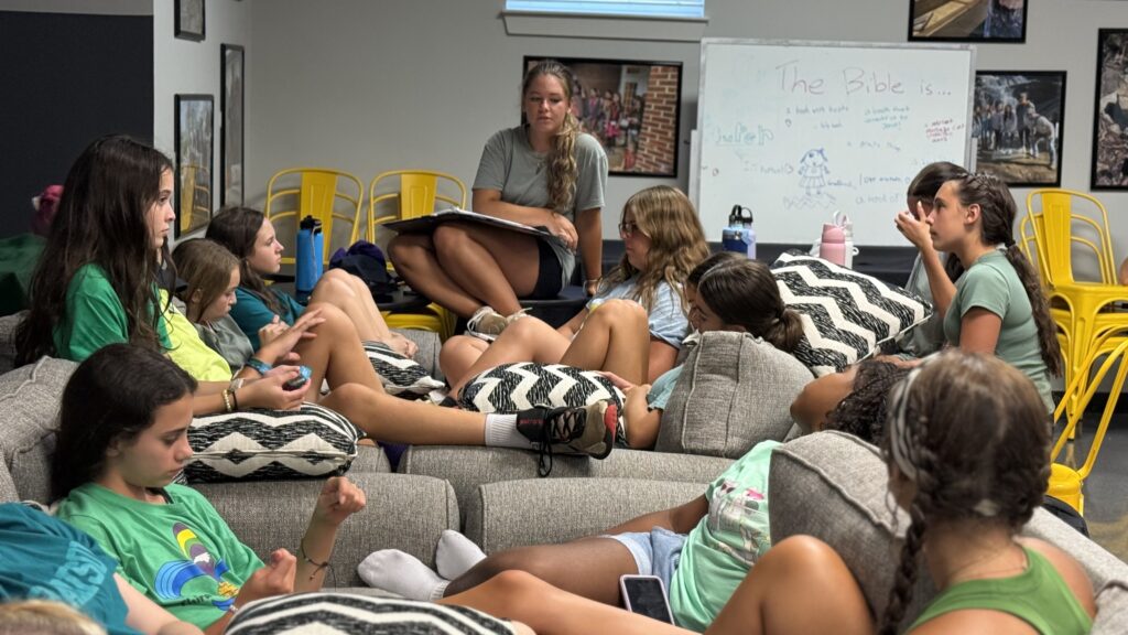 Students spending time together at Harrison youth group